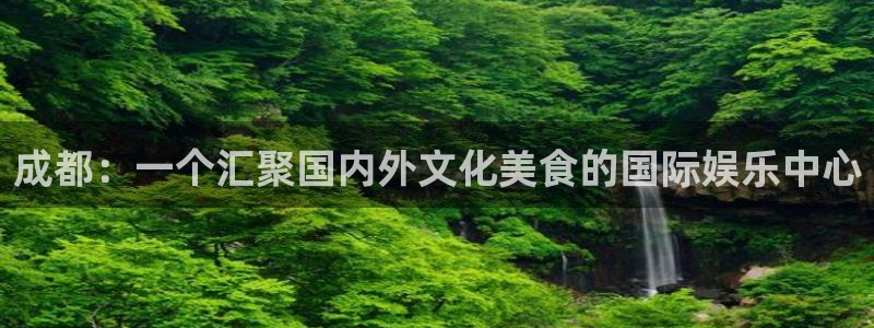 伟德国际19463平台登录注册：成都：一个汇聚国内外文化美食的国际娱乐中心